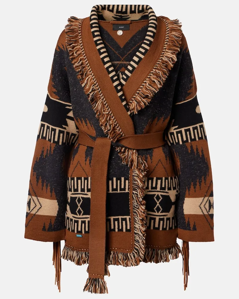 Alanui Cardigan Dreamscape aus einem Wollgemisch Braun