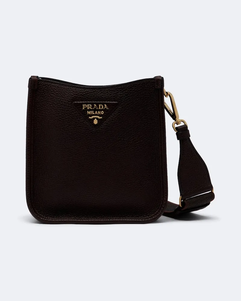 Prada Schultertasche Mini aus Leder Braun