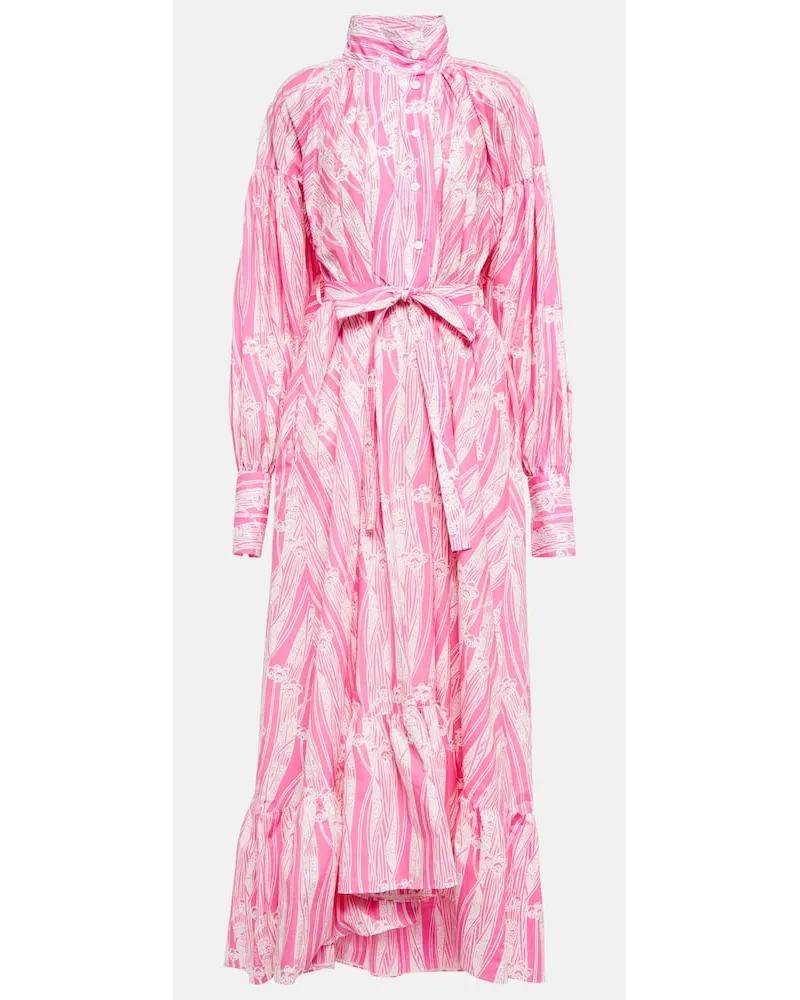 Patou Bedrucktes Maxikleid aus Baumwolle Pink