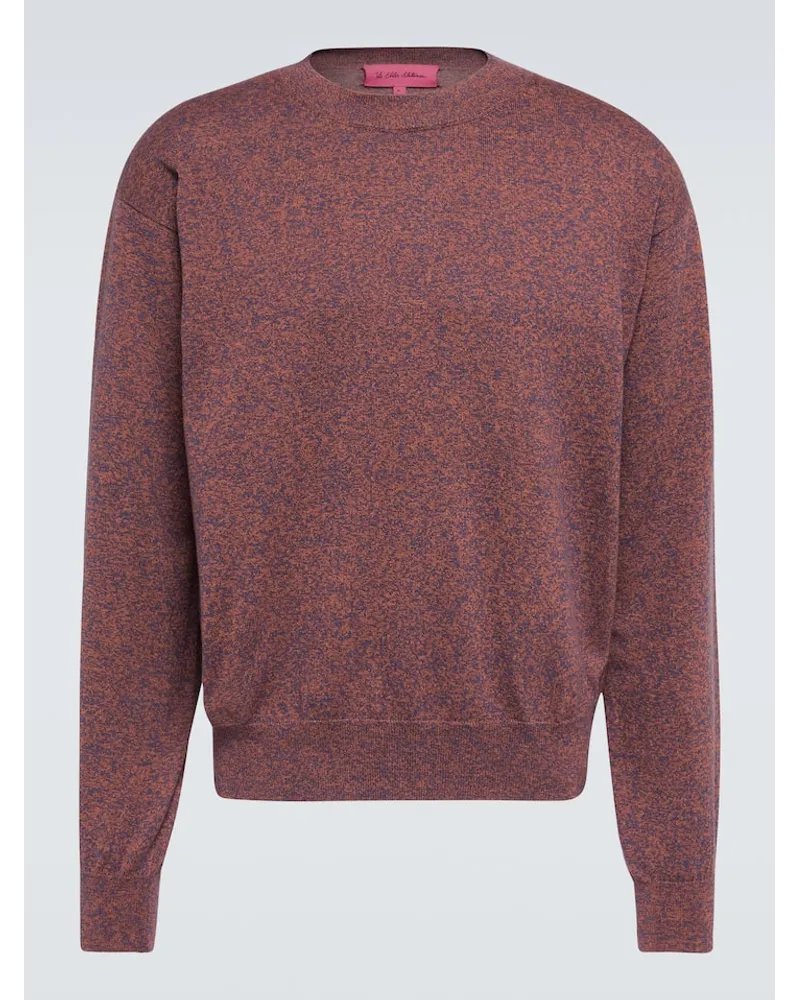 The Elder Statesman Pullover aus Baumwolle und Kaschmir Lila