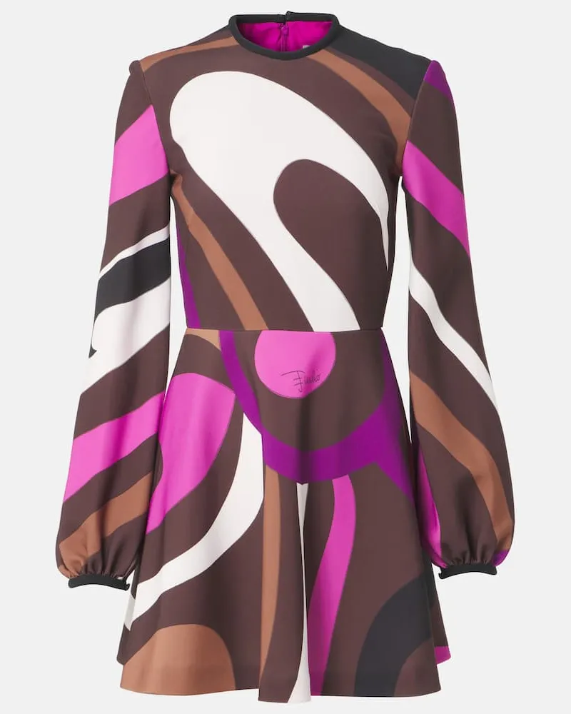 Emilio Pucci Minikleid Marmo aus Cady Multicolor