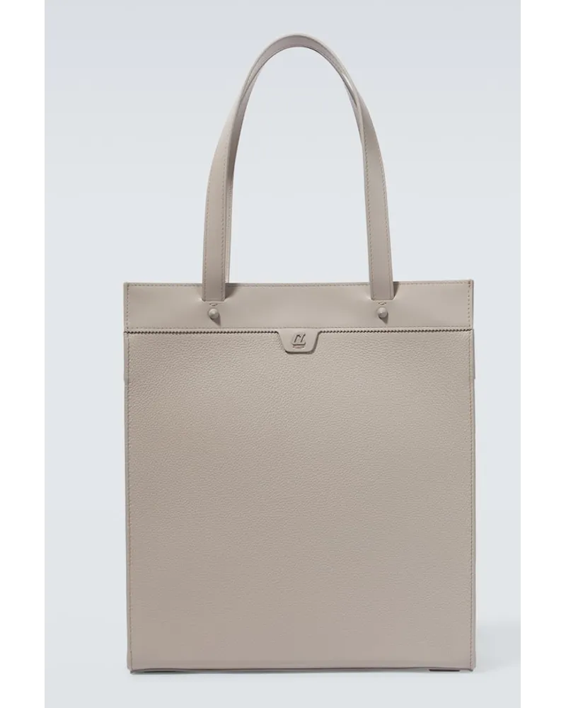 Christian Louboutin Tote Bag Ruistote aus Leder Grau