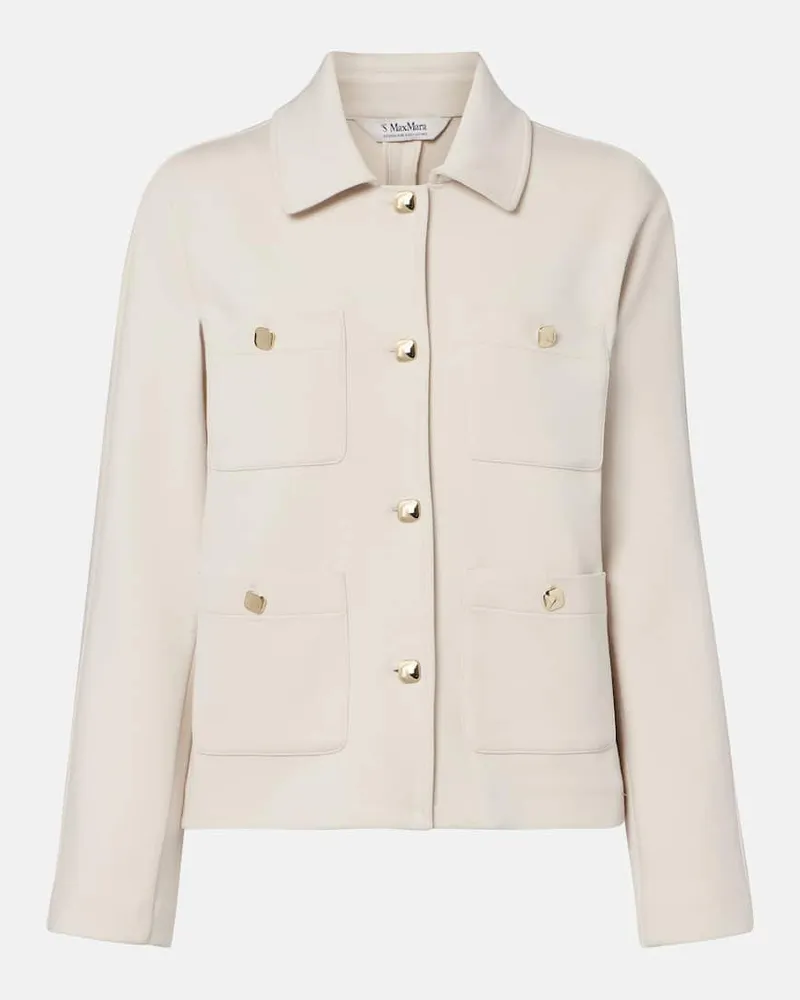 Max Mara Jacke Armonioso aus Jersey Weiß