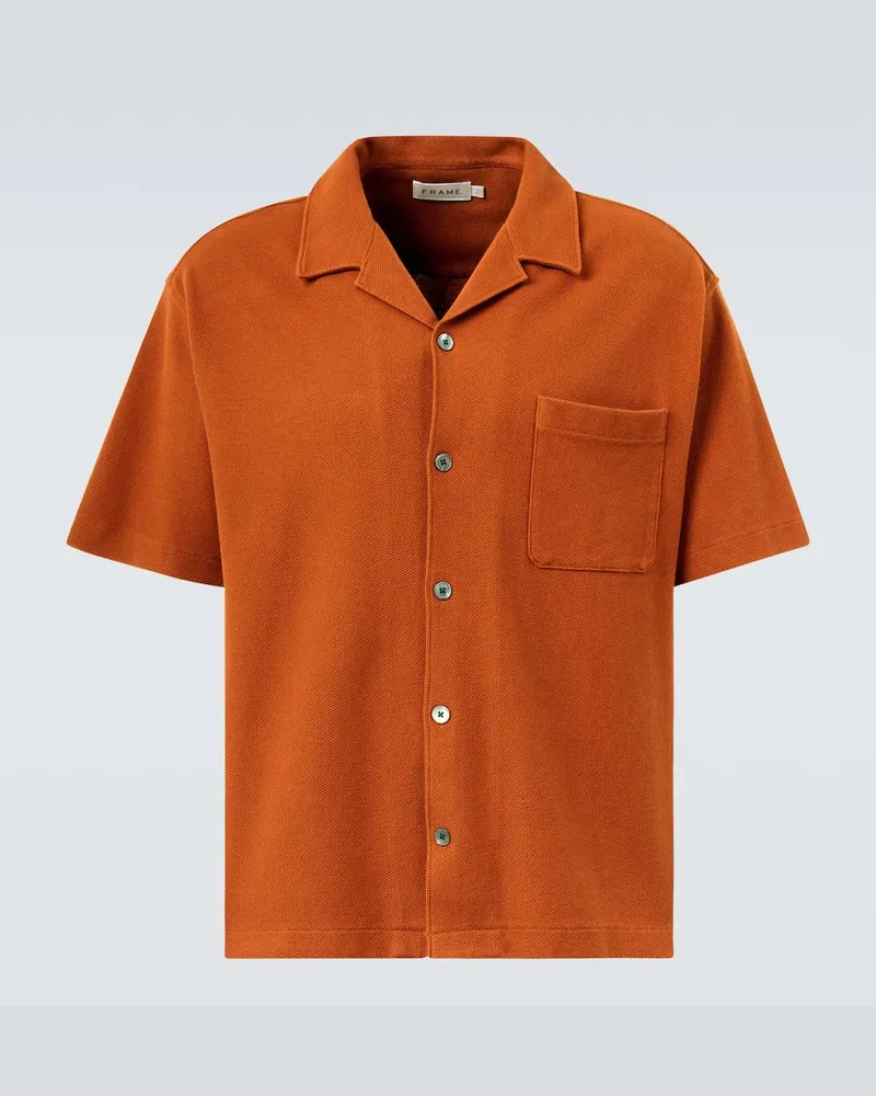 Frame Denim Hemd aus Baumwoll-Piqué Orange
