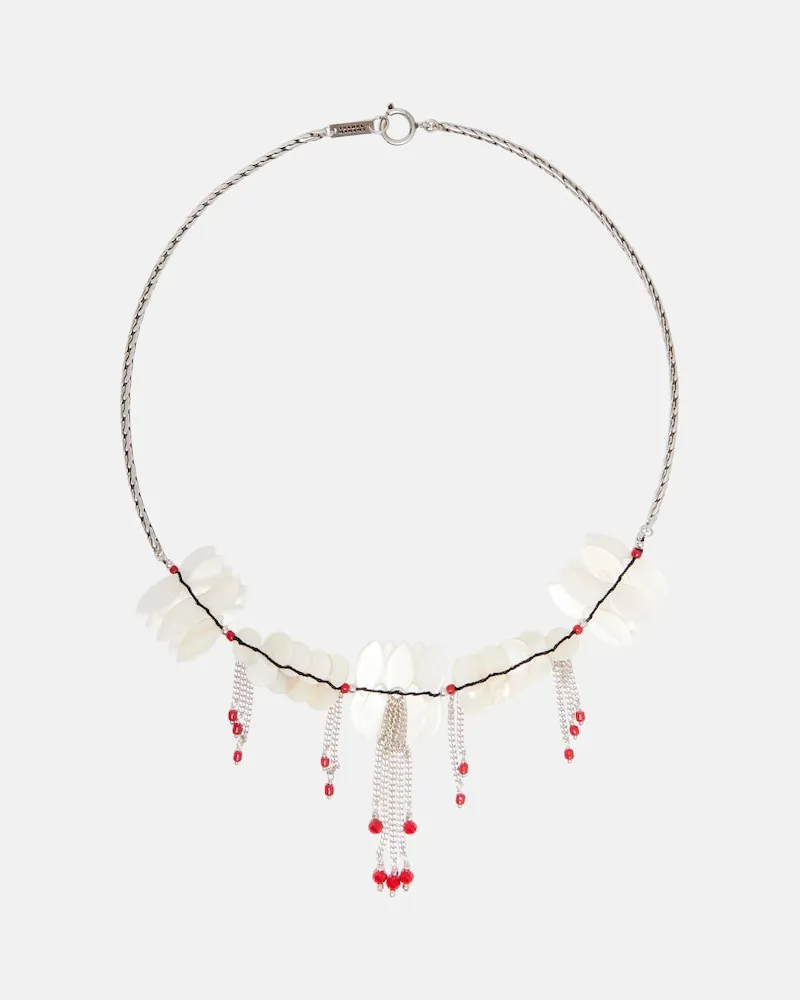 Isabel Marant Verzierte Halskette Halsey Weiß