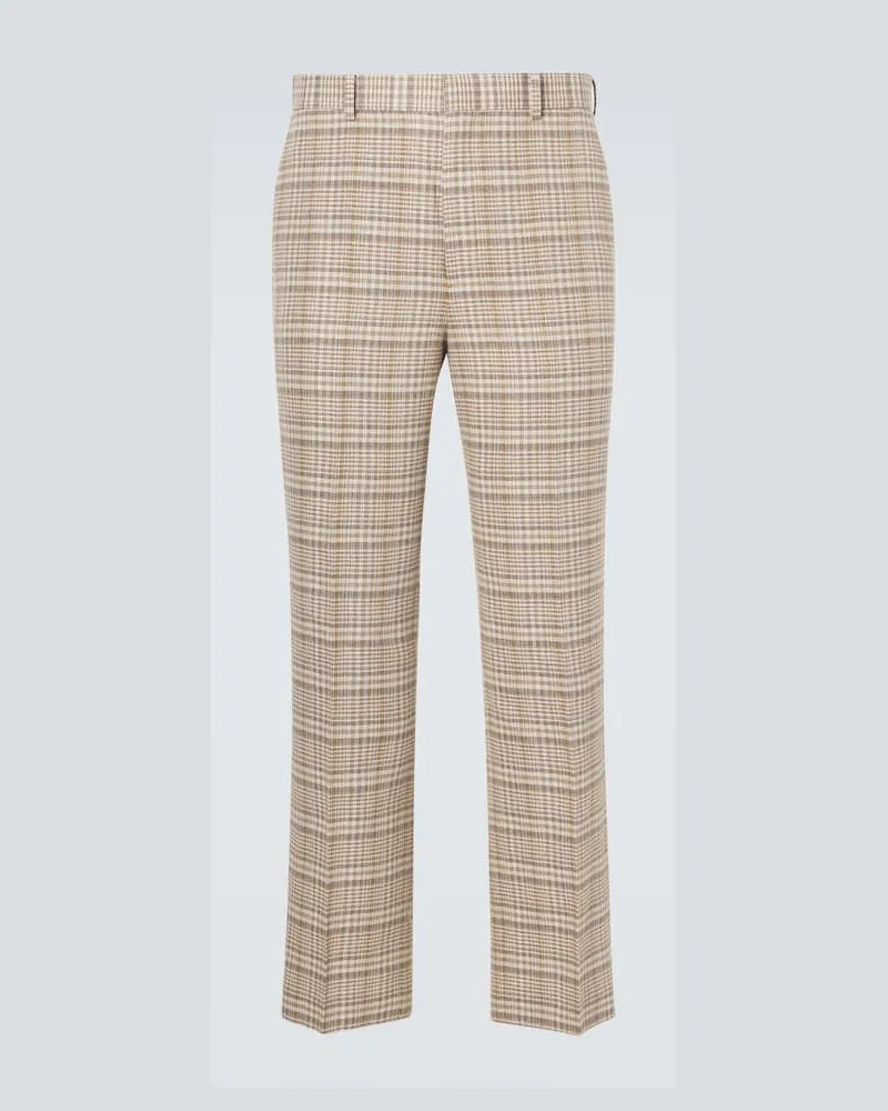 AURALEE Gerade Hose aus Tweed Beige