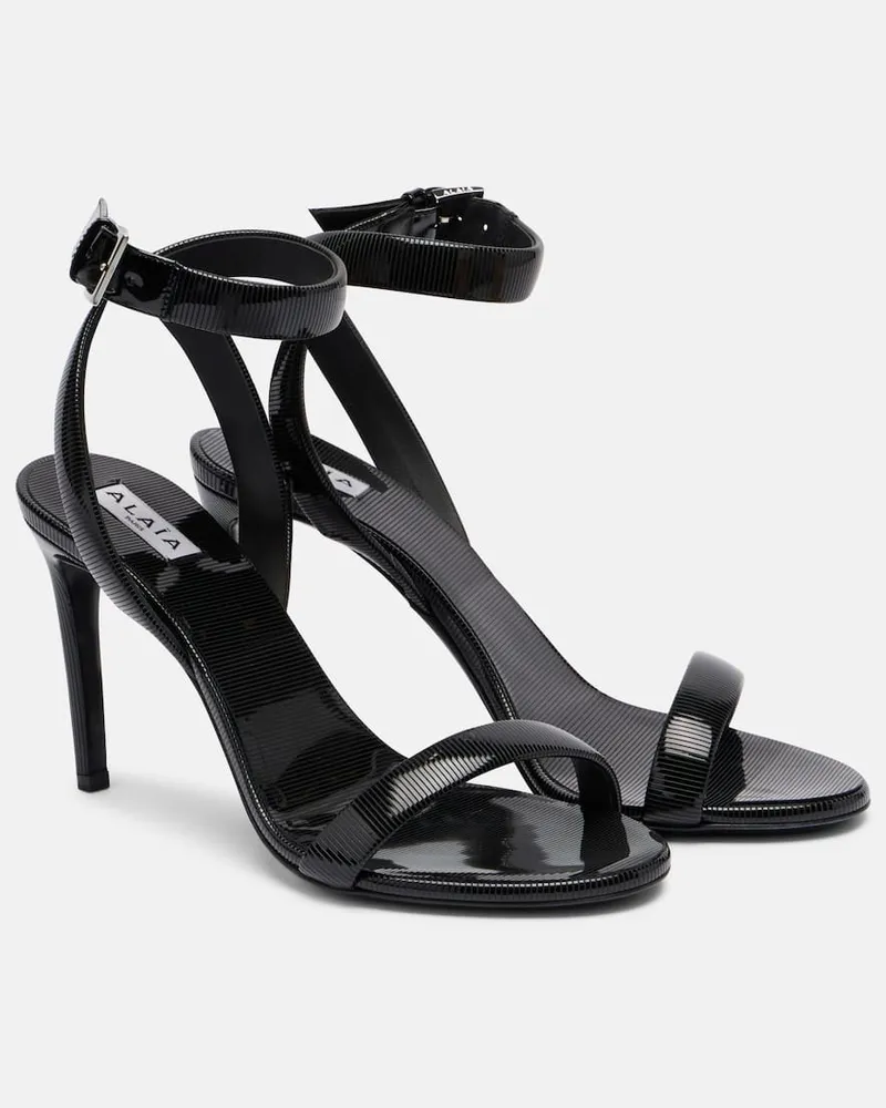 Alaïa Alaïa Sandalen Chain aus Lackleder Schwarz