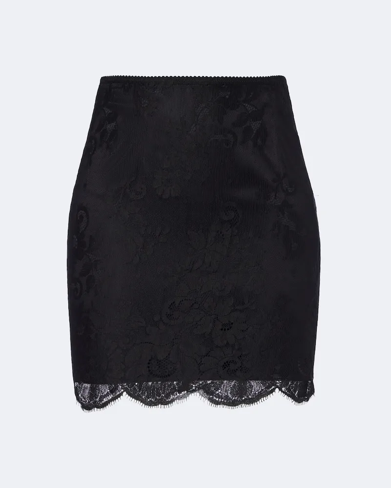 Dolce & Gabbana Minirock aus Spitze Schwarz