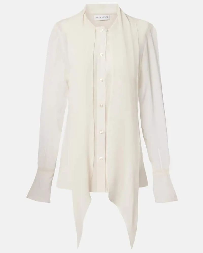 Nina Ricci Bluse aus Seide Weiß