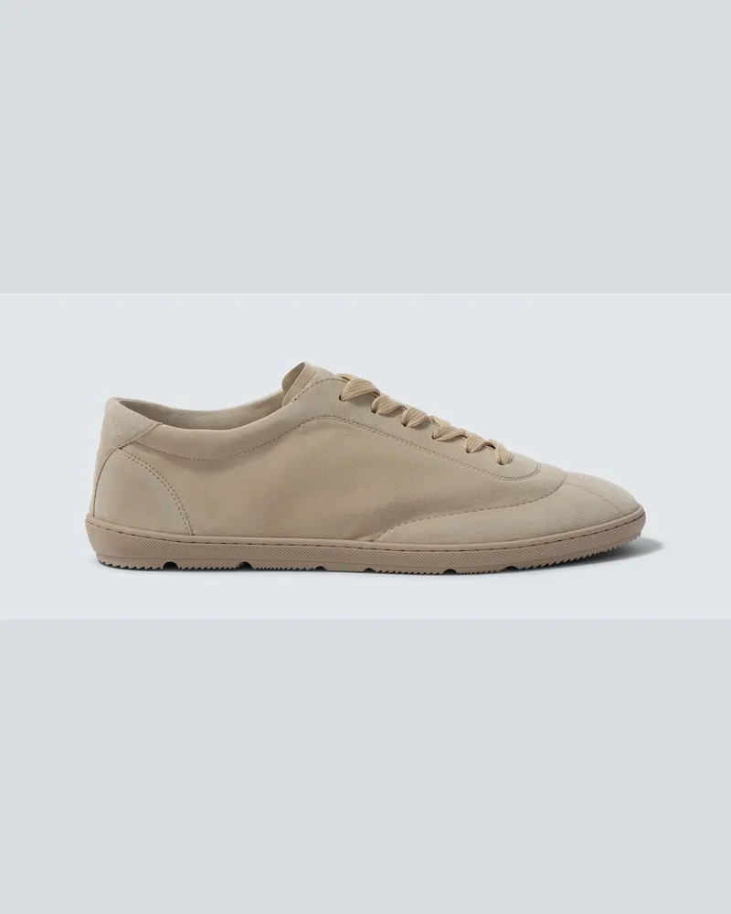 Brunello Cucinelli Sneakers aus Veloursleder Beige
