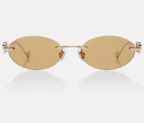 Ovale Sonnenbrille Bejewelled VLogo