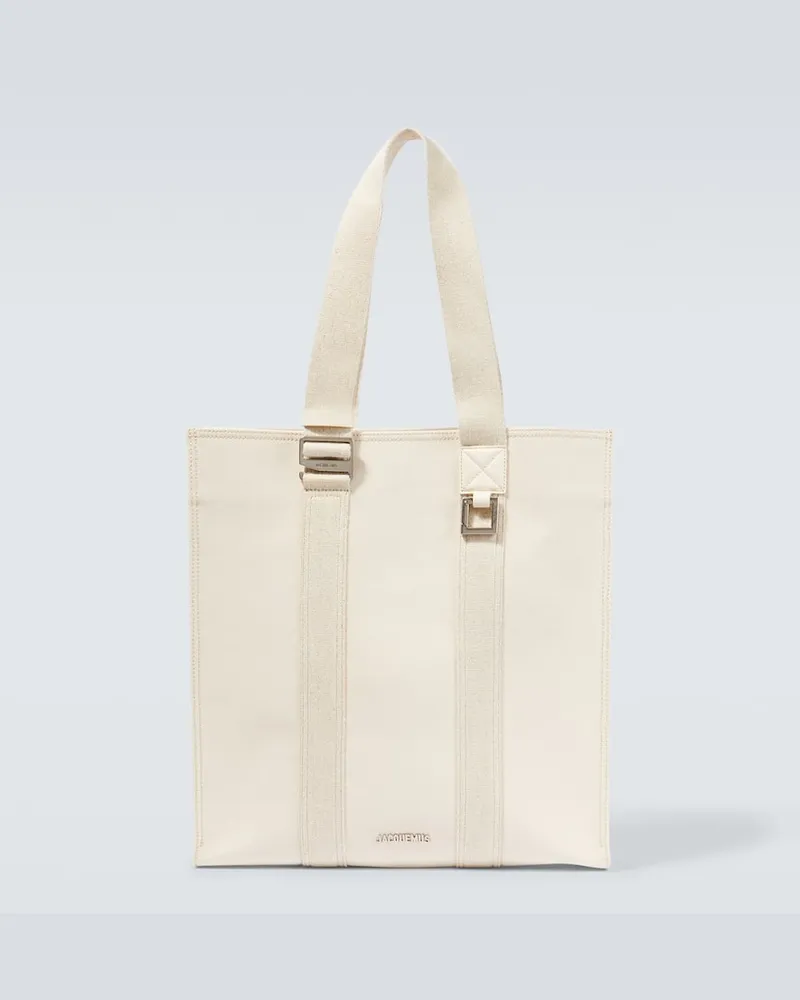 Jacquemus Tote Le Cabas Cuerda aus Canvas Weiß