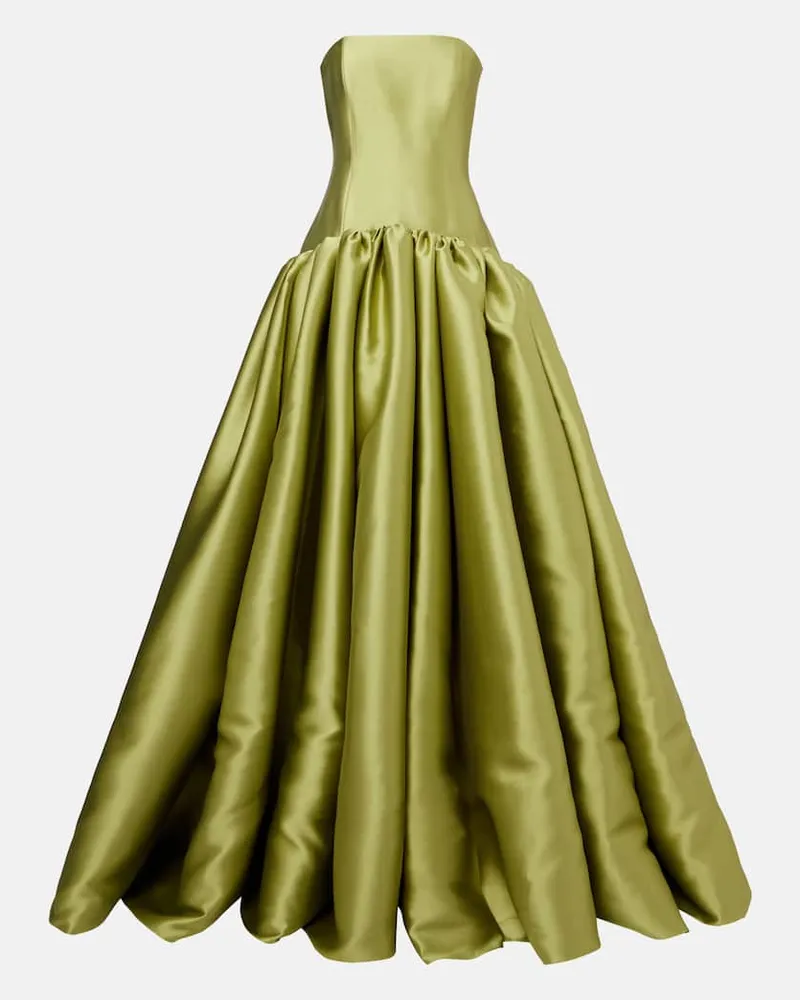 Solace London Robe Cassias aus Satin Grün