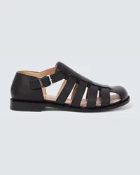 Loewe Sandalen Campo aus Leder Schwarz