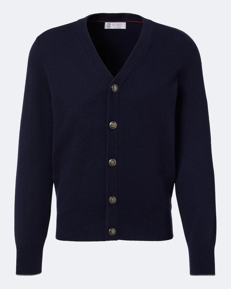Brunello Cucinelli Cardigan aus Kaschmir Blau