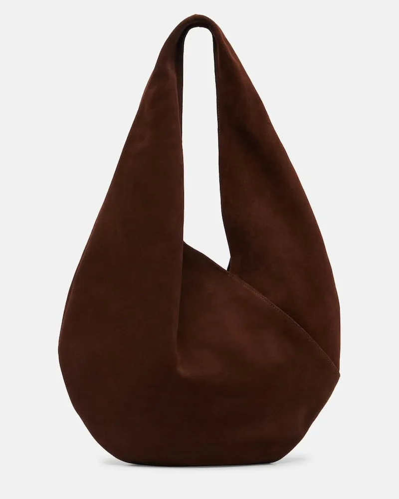 Aesther Ekme Schultertasche Ora Medium aus Veloursleder Braun