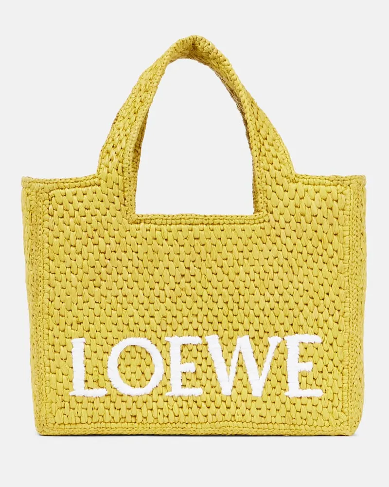Loewe Paula's Ibiza Tote Loewe Font Small Gelb