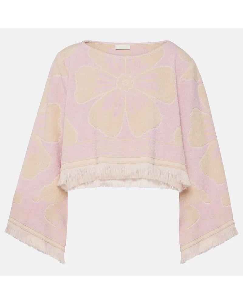 Zimmermann Cropped-Top Pop aus Frottee Multicolor