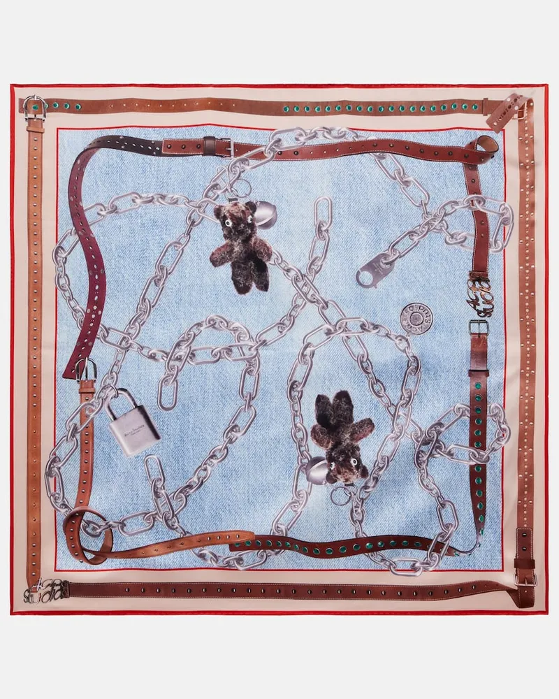 Acne Studios Tuch aus Seide Blau