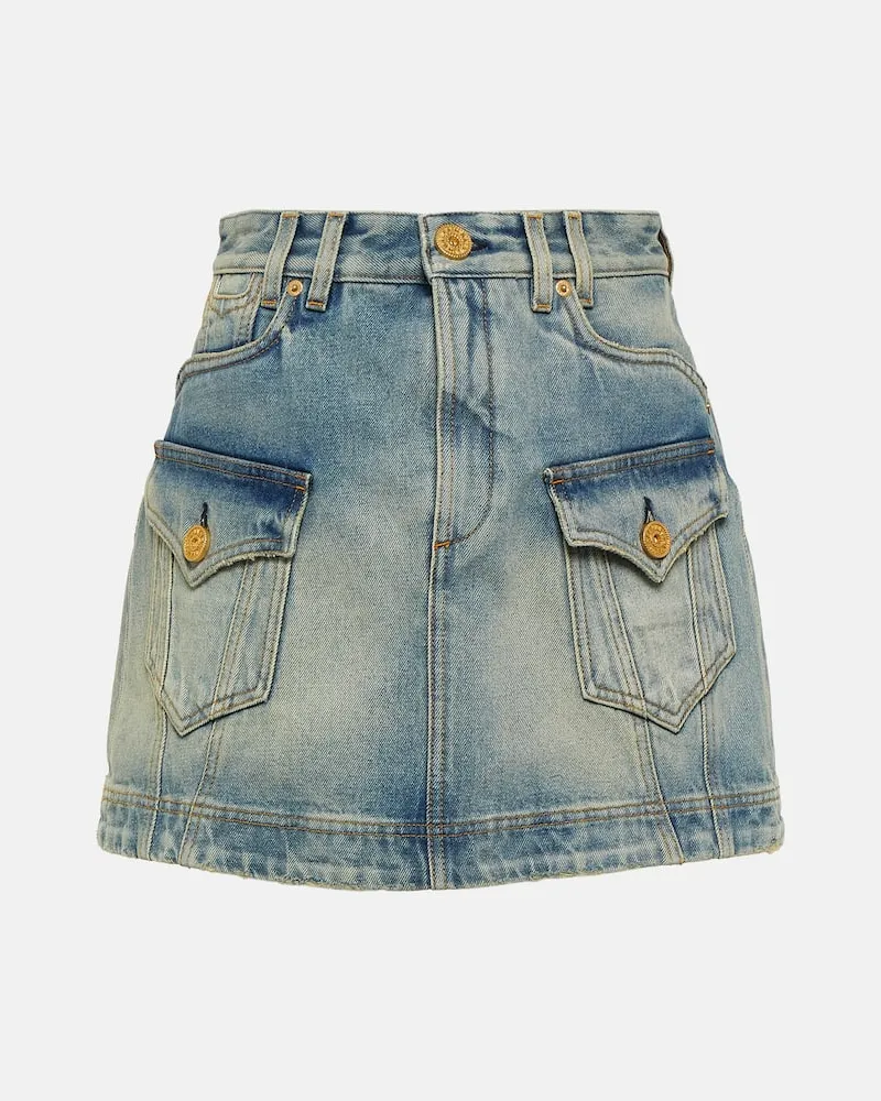 Balmain Jeansrock Blau