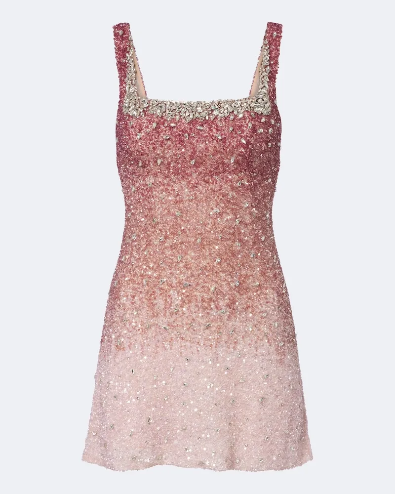 Rachel Gilbert Verziertes Minikleid Kaity Rosa