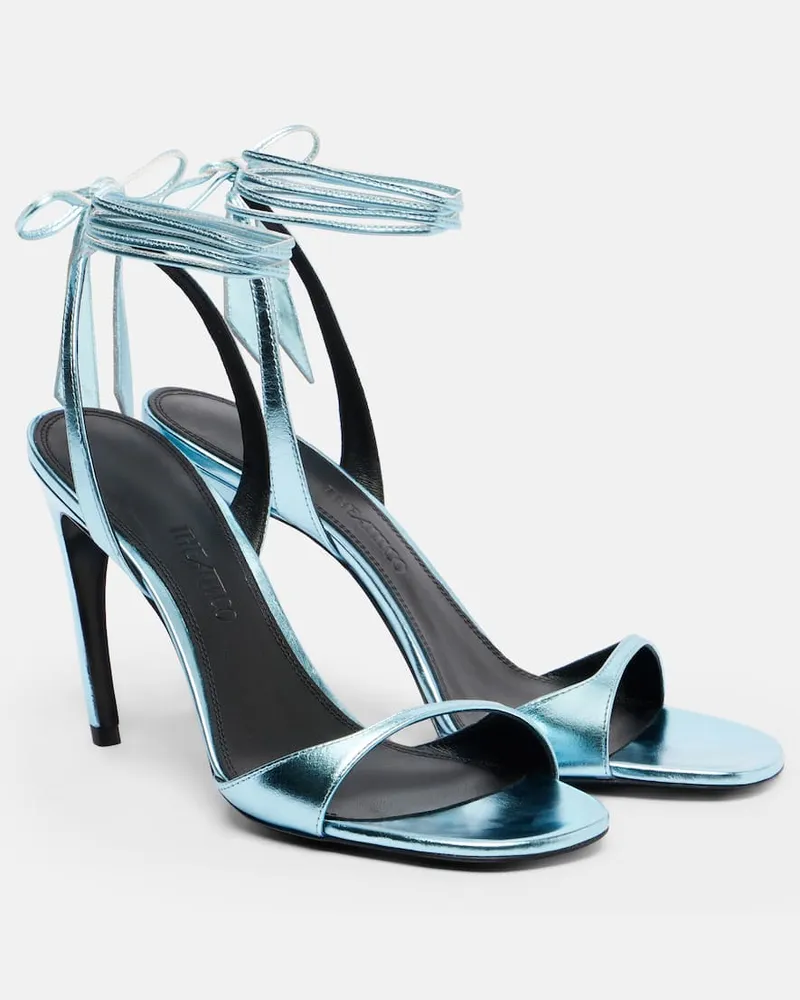 ATTICO Slingback-Sandalen Ora 95 aus Metallic-Leder Türkis