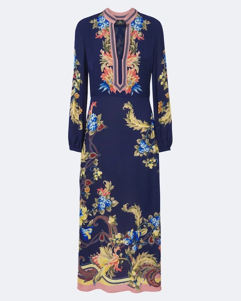 Etro Maxikleid Blau