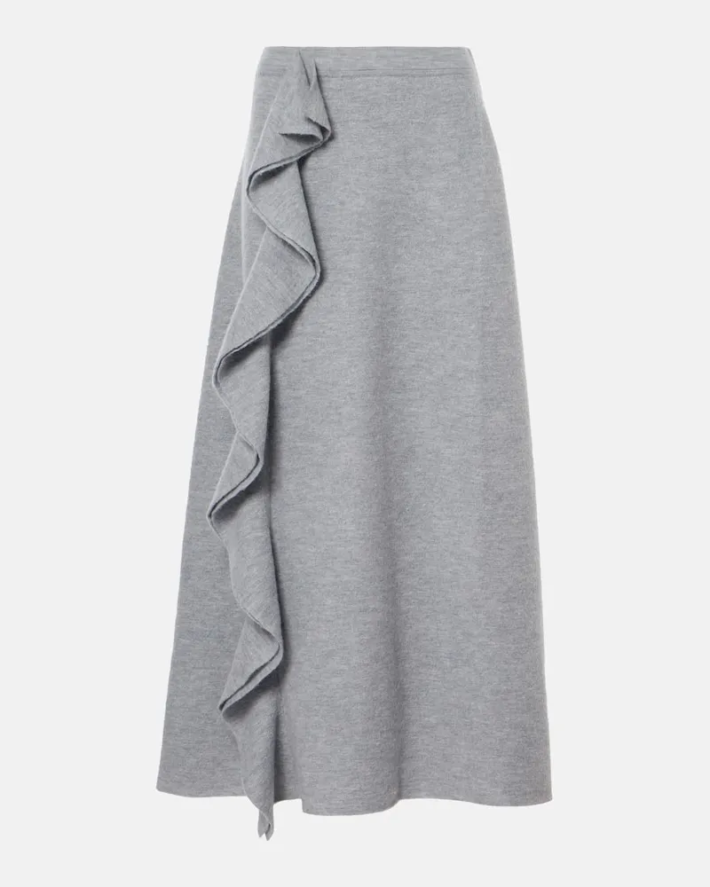 Ulla Johnson Maxirock Mireya aus Wolle Grau