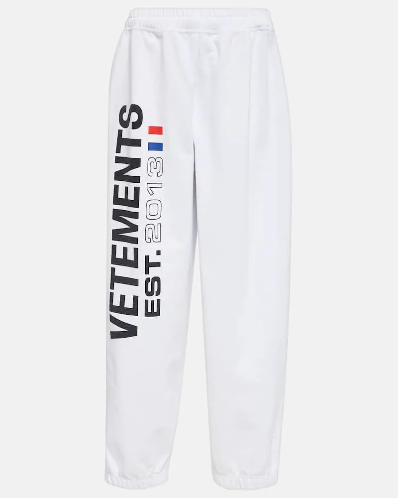 VETEMENTS Jogginghose aus einem Baumwollgemisch Weiß