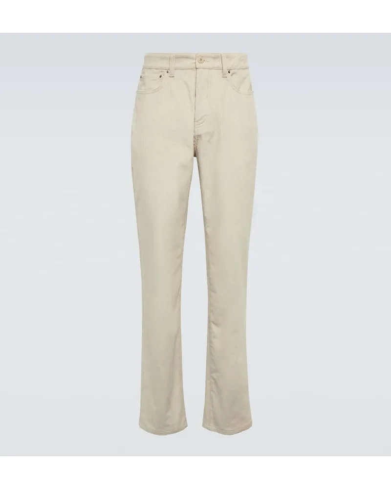 Gabriela Hearst Hose Austin Aus Cord Weiss