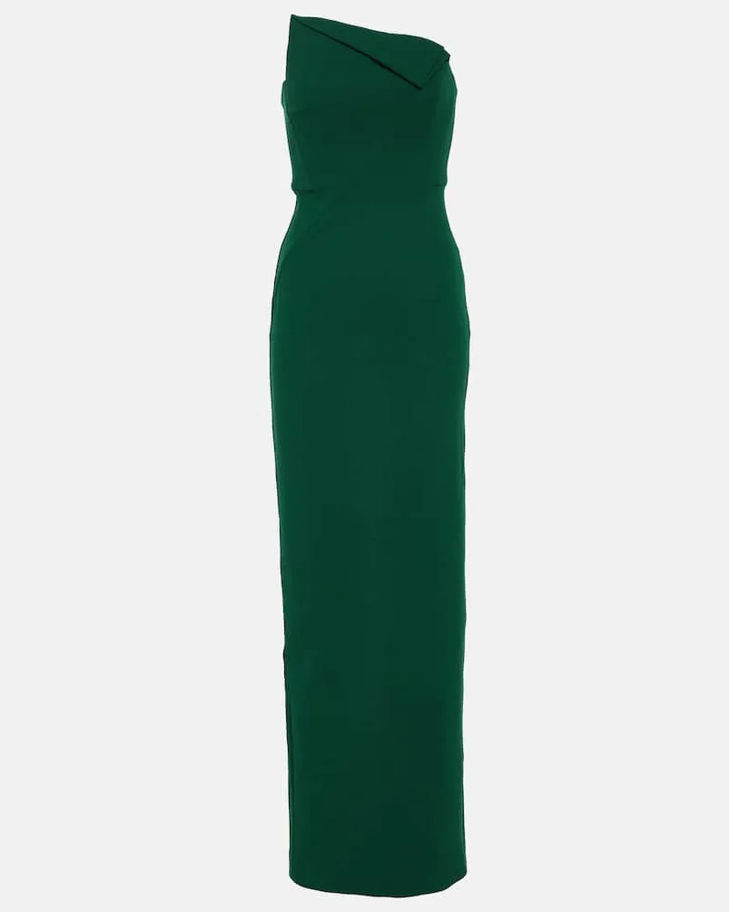 Roland Mouret Bustier-Robe Origami aus Wolle Grã¼n