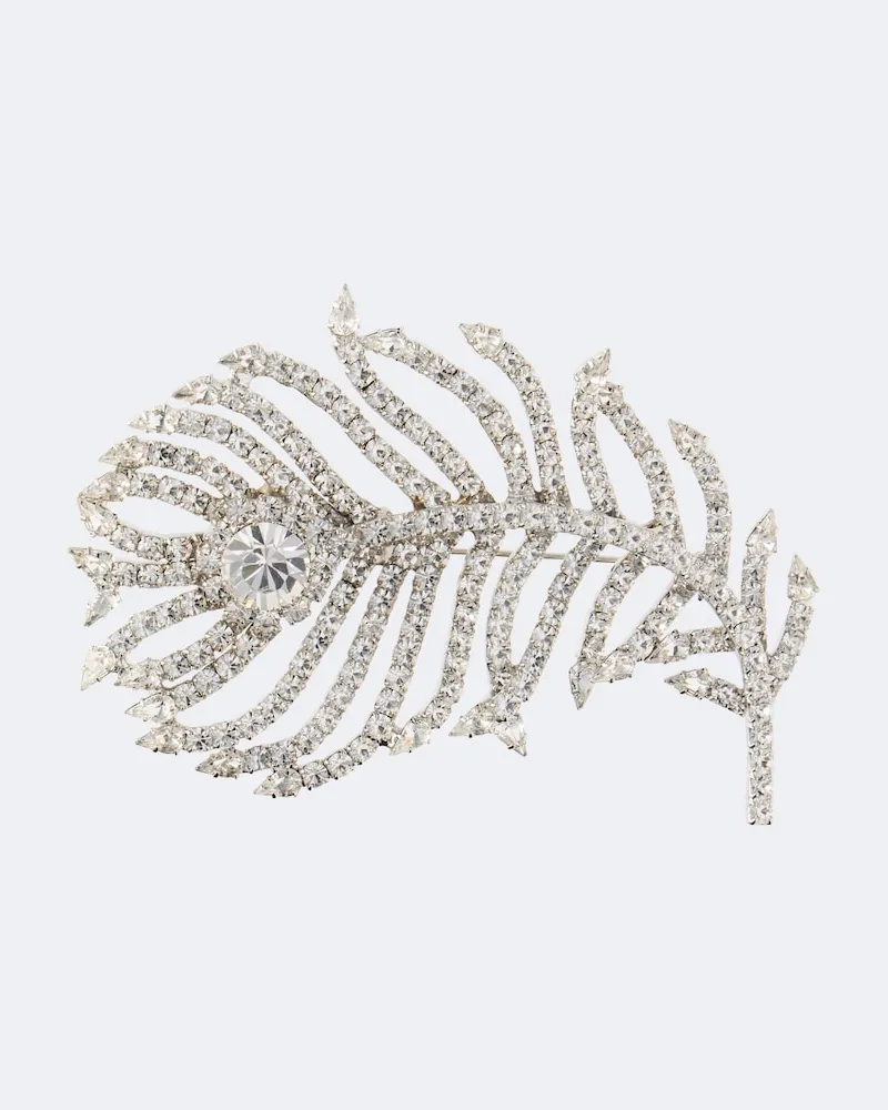 Jennifer Behr Verzierte Brosche Pluma Silber
