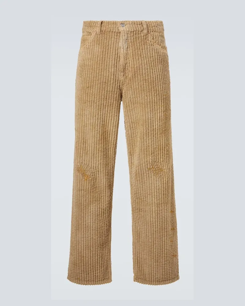 Our Legacy Weite Hose Vast Cut aus Baumwoll-Cord Beige
