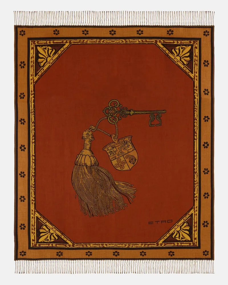 Etro Decke Herald aus Wolle Multicolor