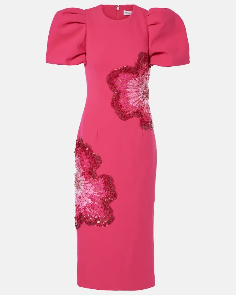 Rebecca Vallance Verziertes Midikleid Layana Rosa