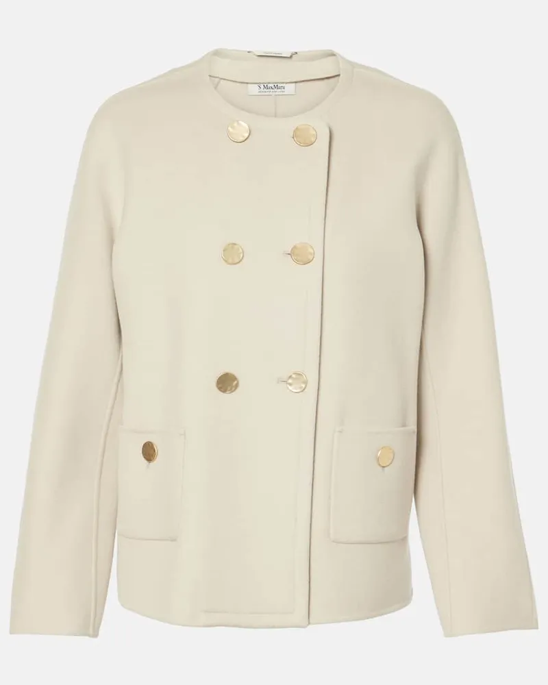 Max Mara Cabanjacke Samantha aus Schurwolle Weiß