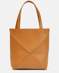 Loewe Tote Puzzle Fold Mini aus Leder Braun