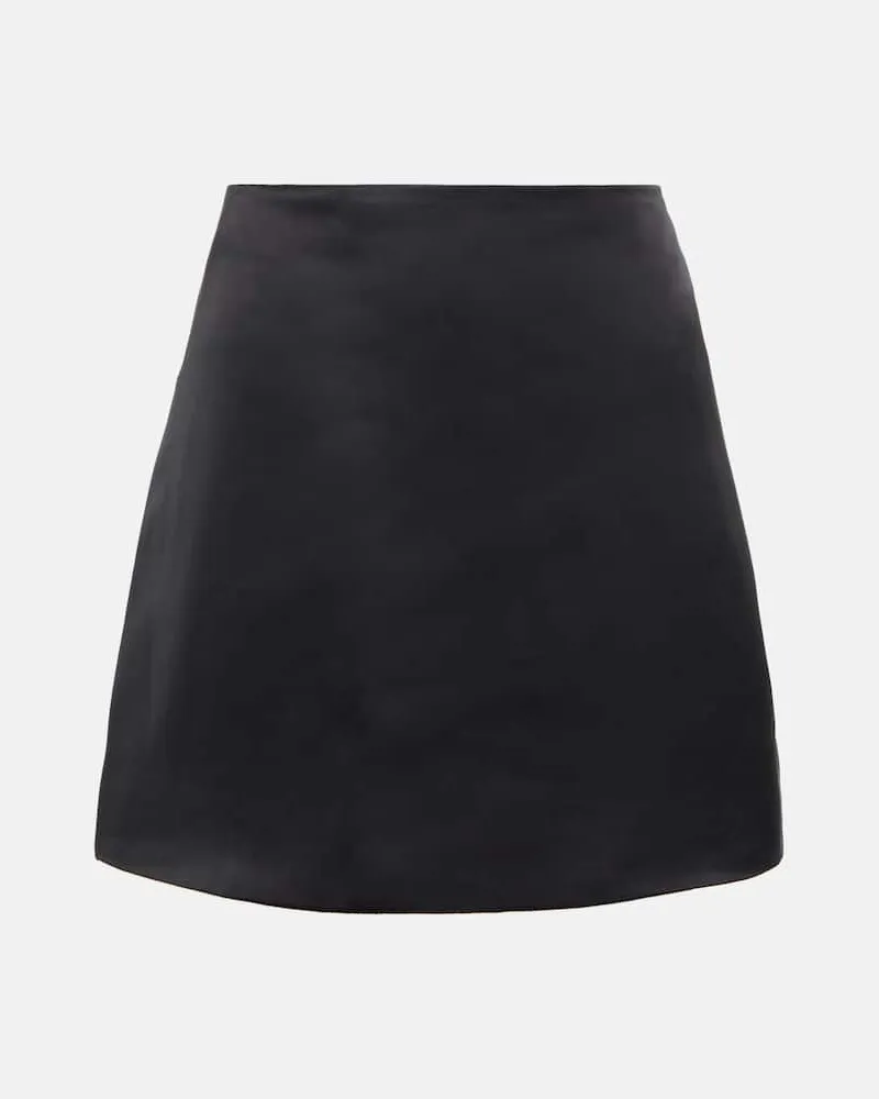 Proenza Schouler White Label Minirock aus Satin Schwarz
