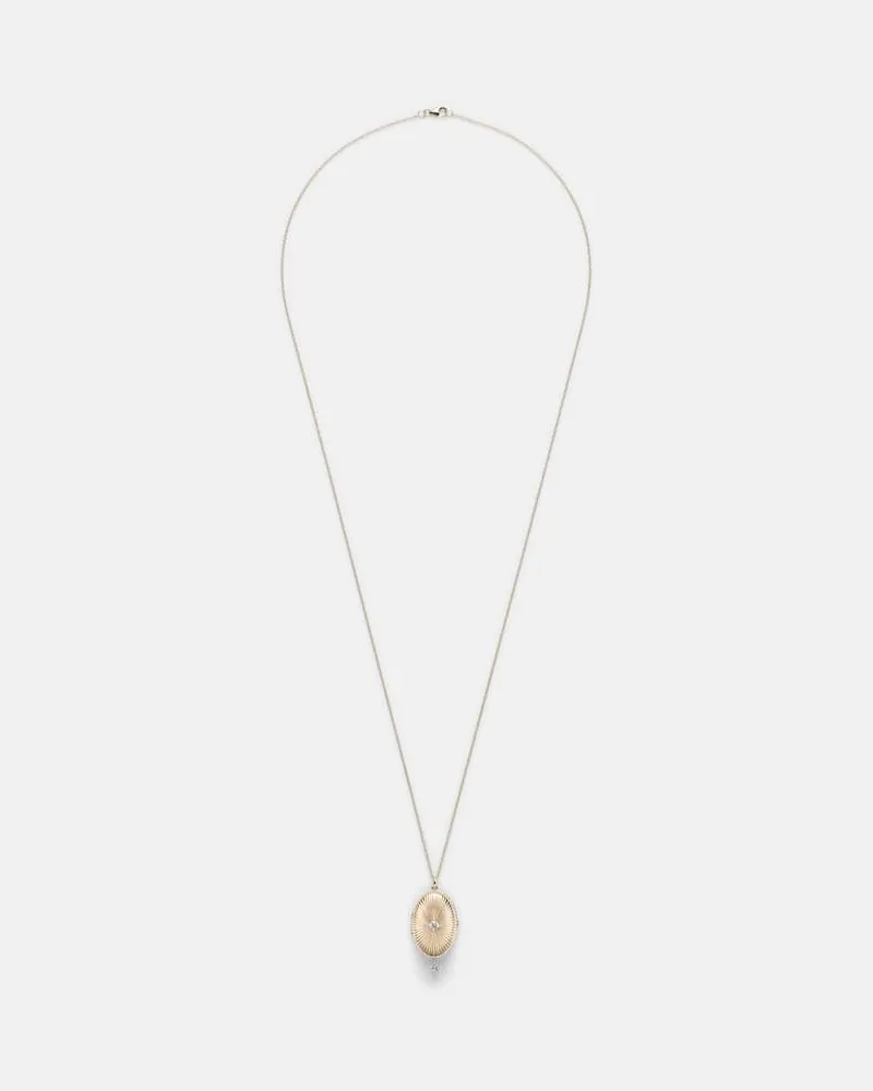 PERSEE Persée Halskette aus 9kt Gelbgold mit Diamanten Gold