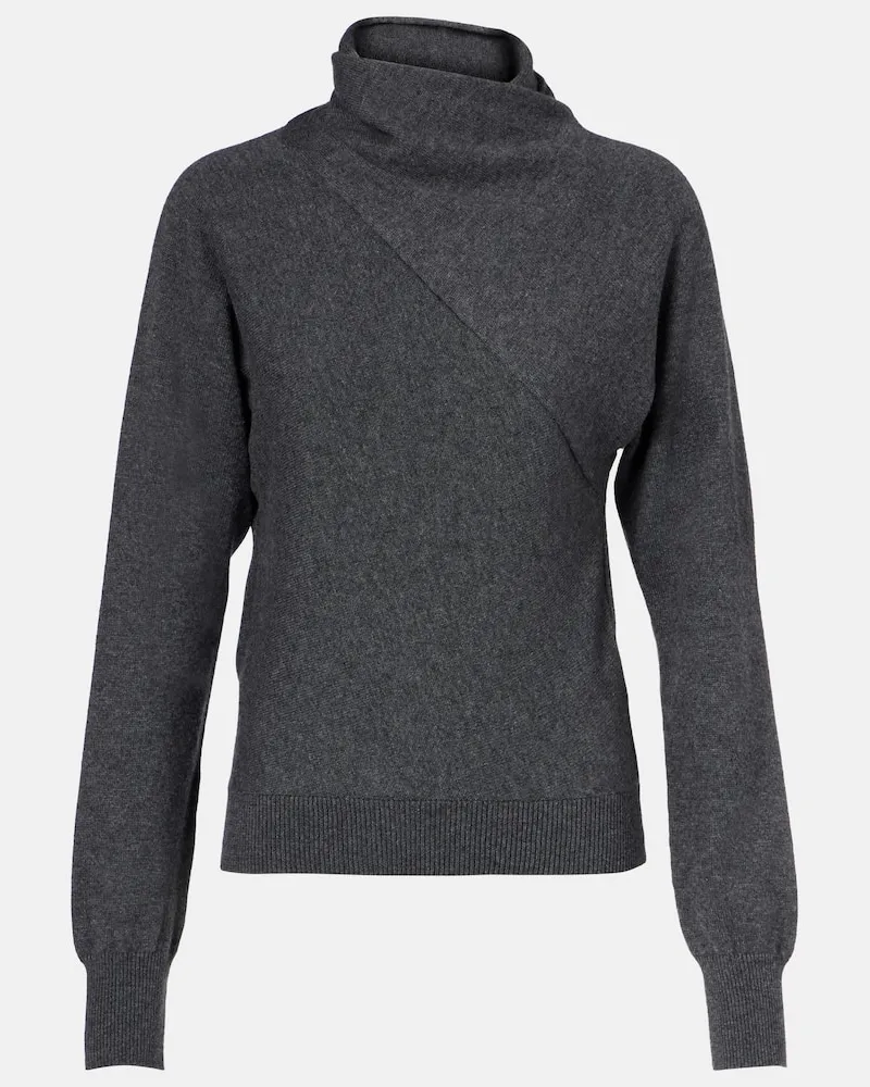 Tom Ford Pullover aus Kaschmir und Baumwolle Grau