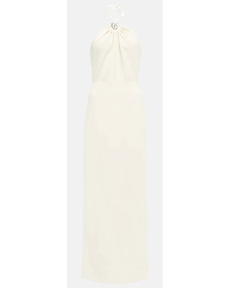 STAUD Maxikleid Abigail aus Crepe Weiss