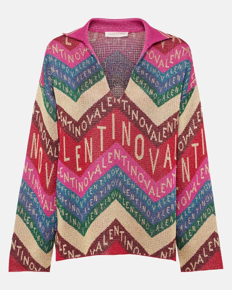 Valentino Garavani Pullover  Chevron 24 aus Strick Multicolor