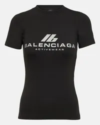 Balenciaga T-Shirt aus Jersey Schwarz