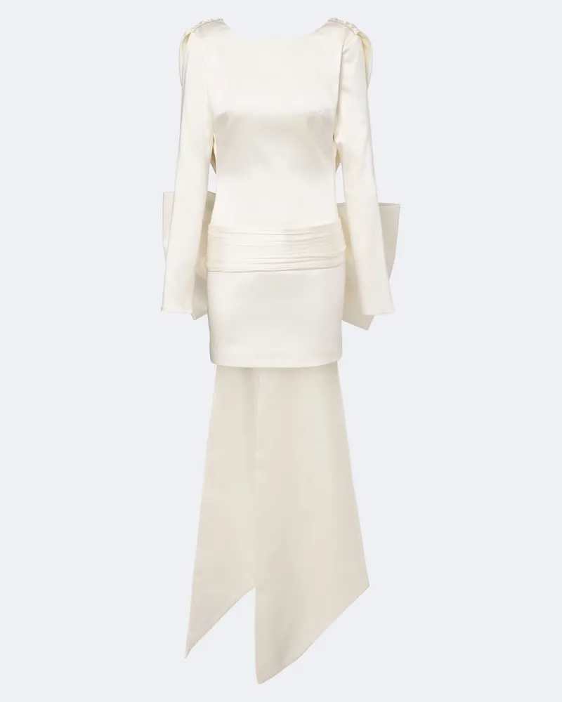The New Arrivals Ilkyaz Ozel Minikleid Isthar aus Satin Weiß