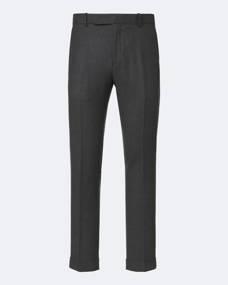 Ralph Lauren Gerade Hose aus einem Wollgemisch Grau