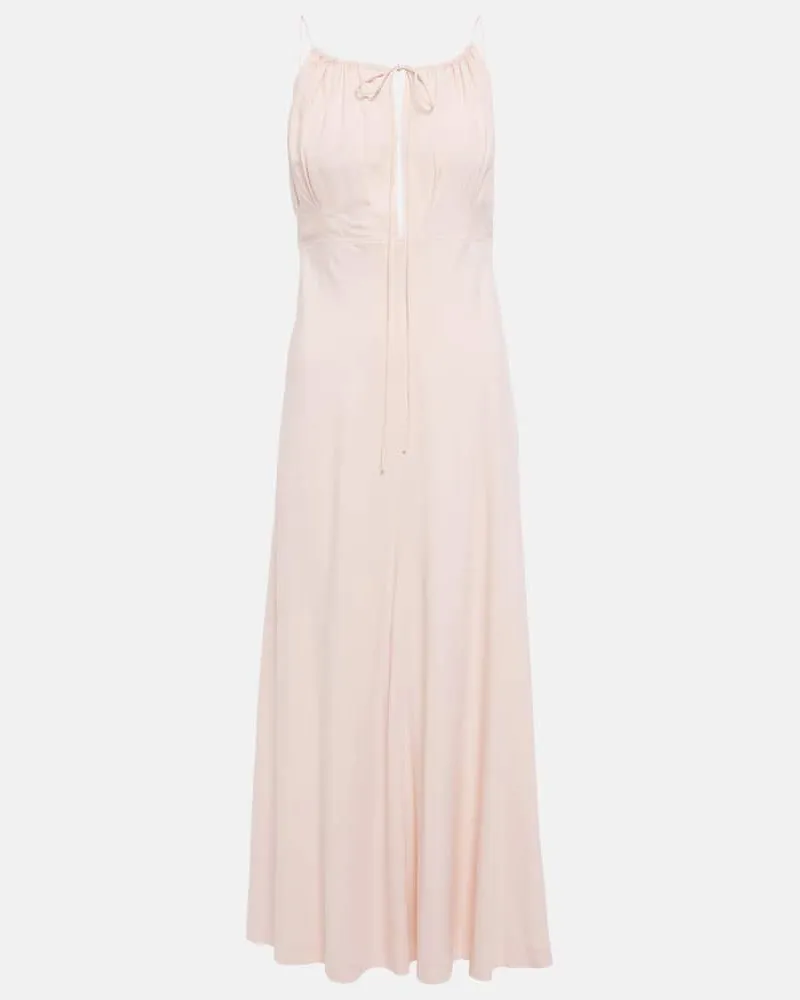 Totême Maxikleid aus Seide Rosa