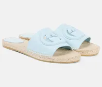 Espadrille-Pantoletten GG aus Leder