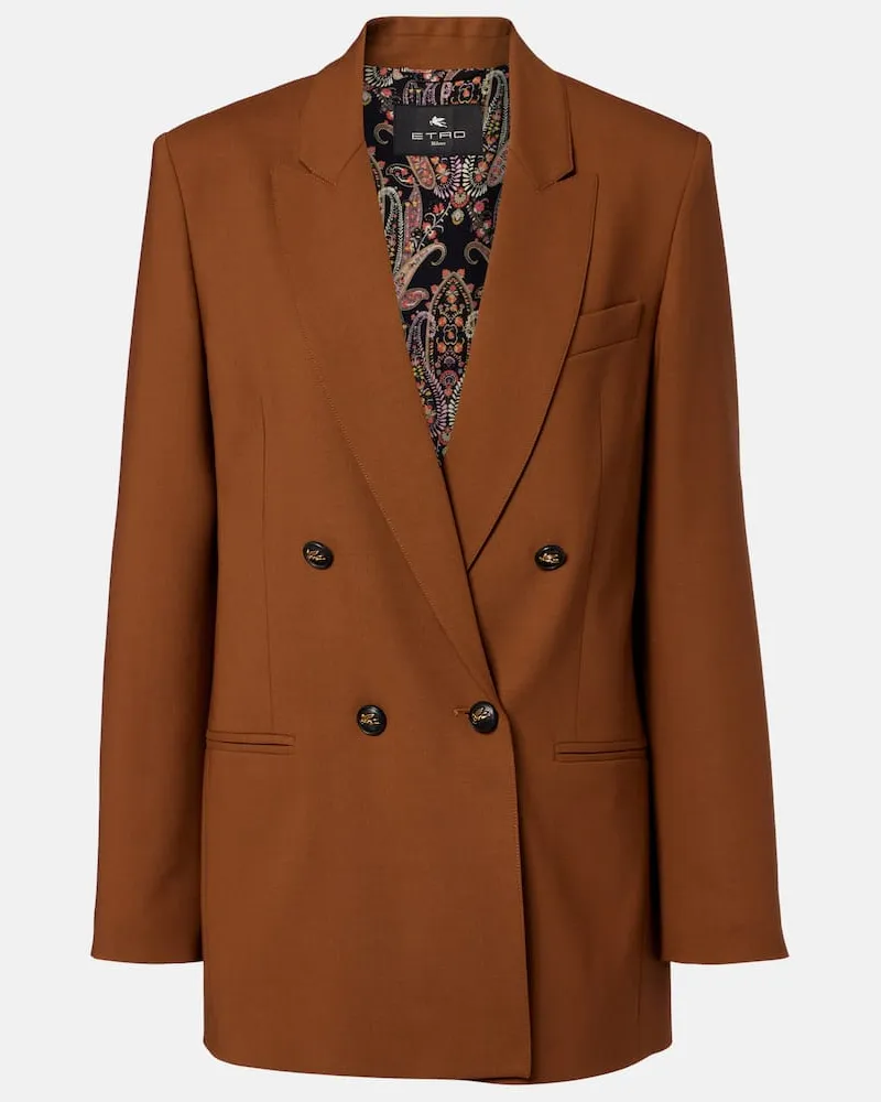 Etro Blazer aus einem Wollgemisch Braun