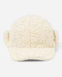 Stella McCartney Baseballcap aus Faux Shearling Nude