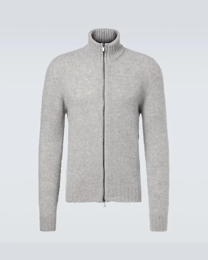 Thom Sweeney Cardigan aus einem Wollgemisch Grau
